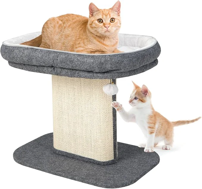 Certified Tangkula Cat Tree for Indoor Cats 2-Tier Cat Tower Durable