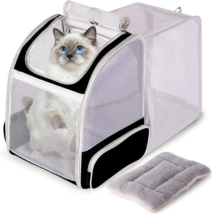 Responsible halinfer Backpack to Carry Cat and Small Puppy up to 16 Pounds Breathable Pet Reusable
