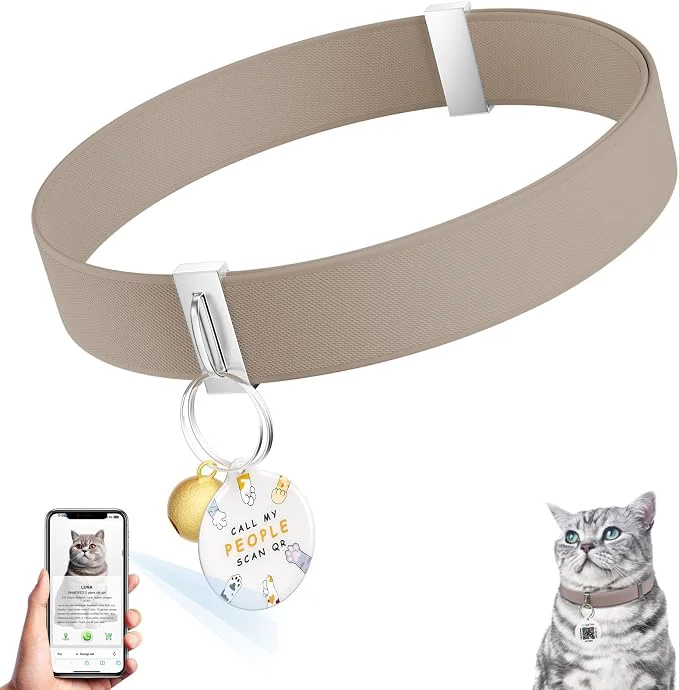 Solid Stretch Elastic Cat Collar Fine