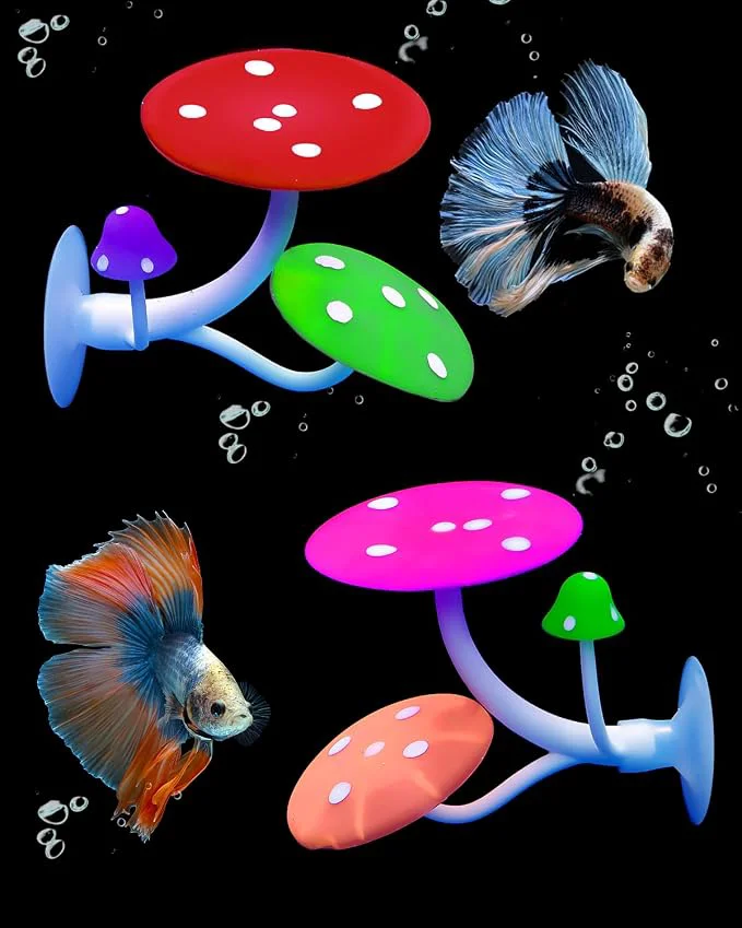 Modern Uniclife Betta Mushroom Hammock Soft Aquarium Rest Bed Fish Breeding Playing Pad Contemporary