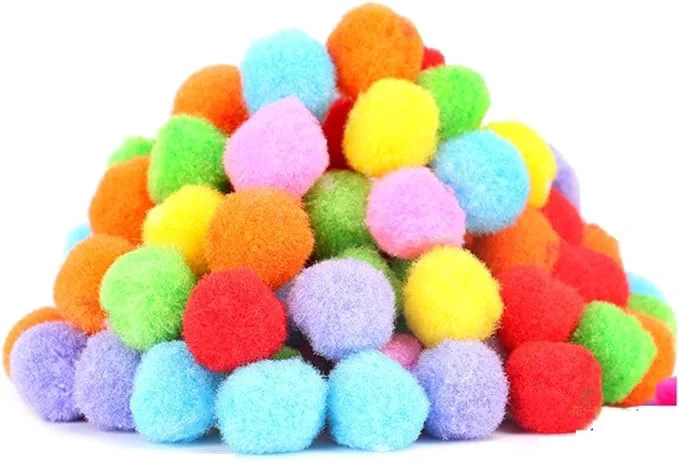 Breathable PET SHOW 100pcs 1.5 3.8cm Cat Toy Balls Bulk Soft Kitten Pompon Toys Indoor Reliable