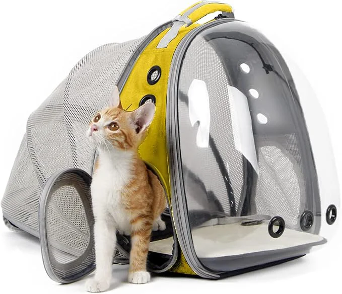 Genuine Expandable Cat Backpack Carrier Fit up to 12 lbs Space Capsule Astronaut Quality