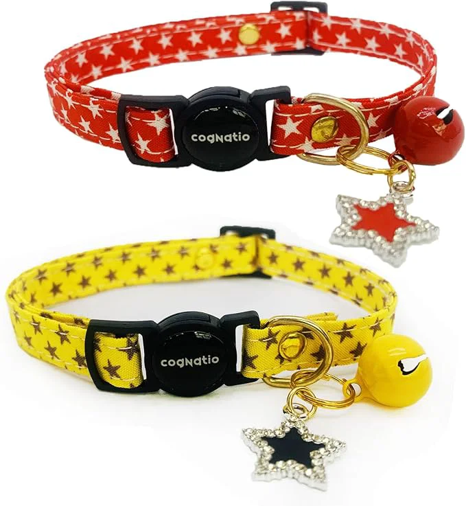 Consistent 2 Pack Cotton Breakaway cat Collars Smooth