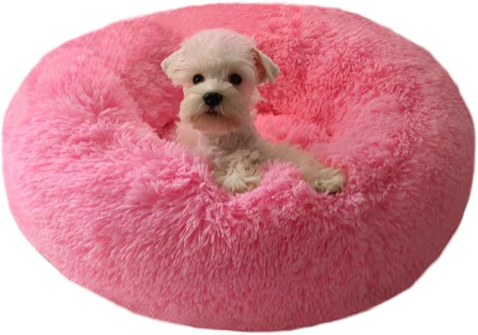 Smart BODISEINT Modern Soft Plush Round Pet Bed for Cats or Small Dogs Mini Medium Sized Dog Cat Bed Self Warming Autumn Winter Indoor Snooze Sleeping Cozy Kitty Teddy Kennel 20'' D x 8'' H Hot Pink About ThisOverview Reliable