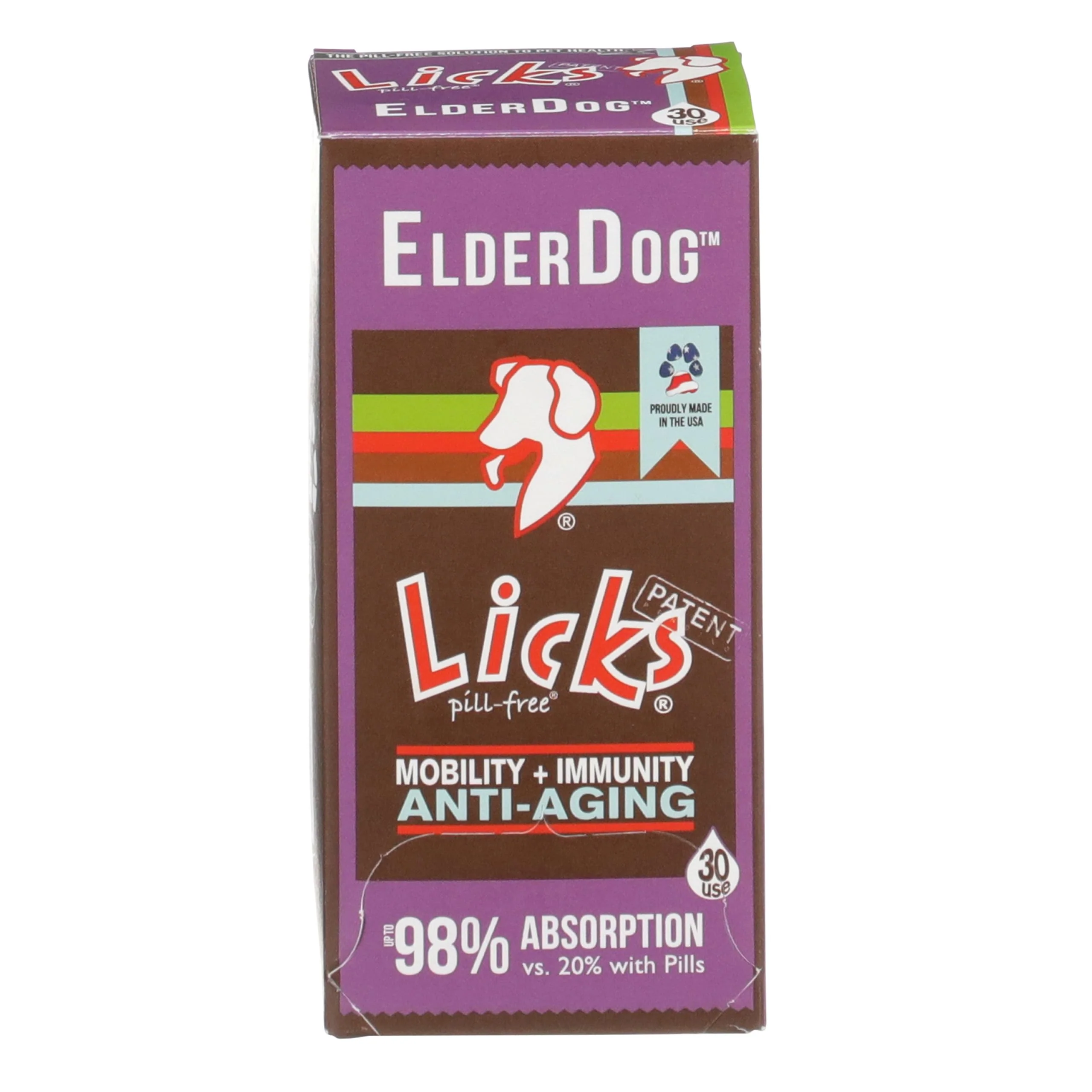 Quality Licks Pill ElderDog Senior Dog Supplements — Joint Immune Support Roasted Chicken 30 Gel Packets Exceptional