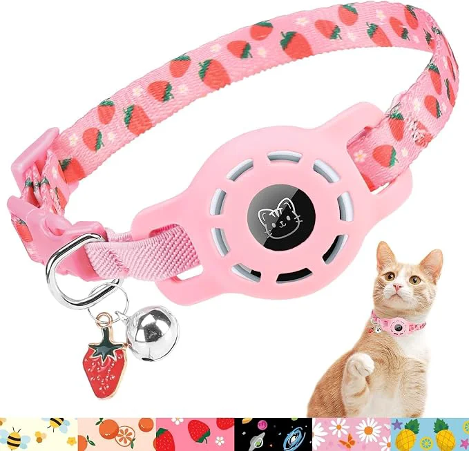 World-Class BINGPET AirTag Cat Collar with Bells Upgraded Safety Elastic Cat Collar with Superior