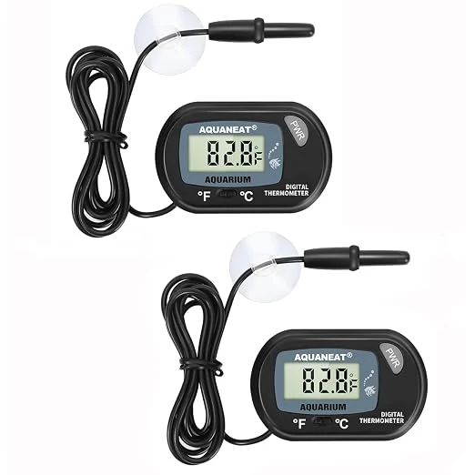 Environmentally Friendly AQUANEAT 2 Pack Aquarium Thermometer Fish Tank Thermometer Digital Contemporary