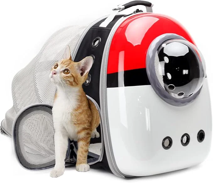 Artisan Back Expandable Cat Backpack Carrier Fit up to 12 lbs Hard Shell Bubble Dome Outstanding