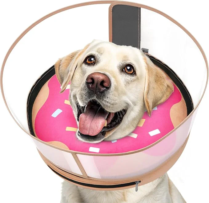 Organic Inflatable Dog Cone with Transparent Shield Protective Dog Donut Collar After World-Class