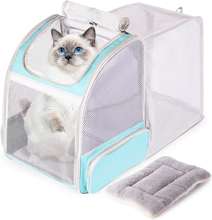Optimized halinfer Backpack to Carry Cat and Small Puppy up to 16 Pounds Breathable Pet Elite