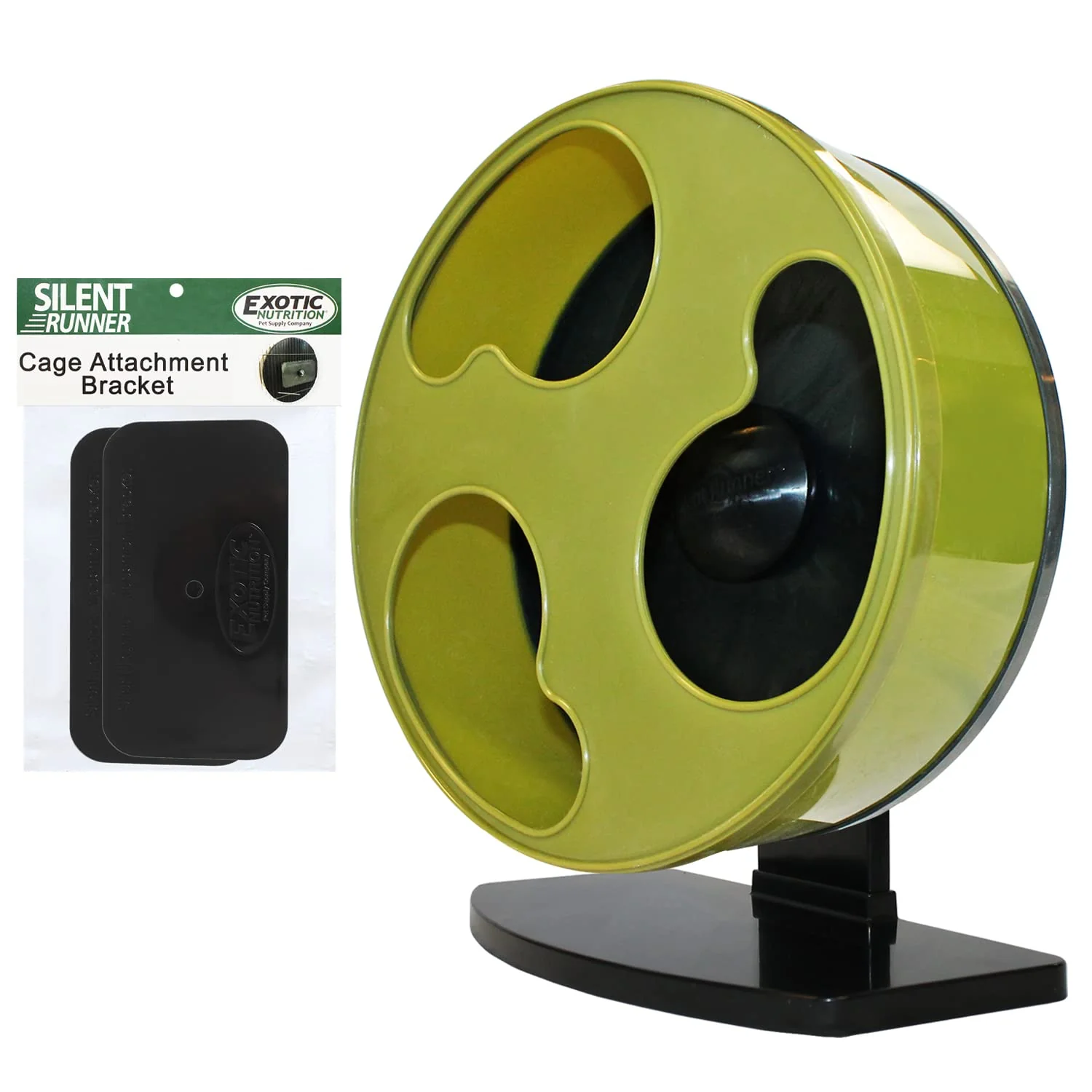 High-End Exotic Nutrition Silent Runner 12in Wheel with Cage Attachment – Safe Quiet Exercise for Small Pets Prestigious