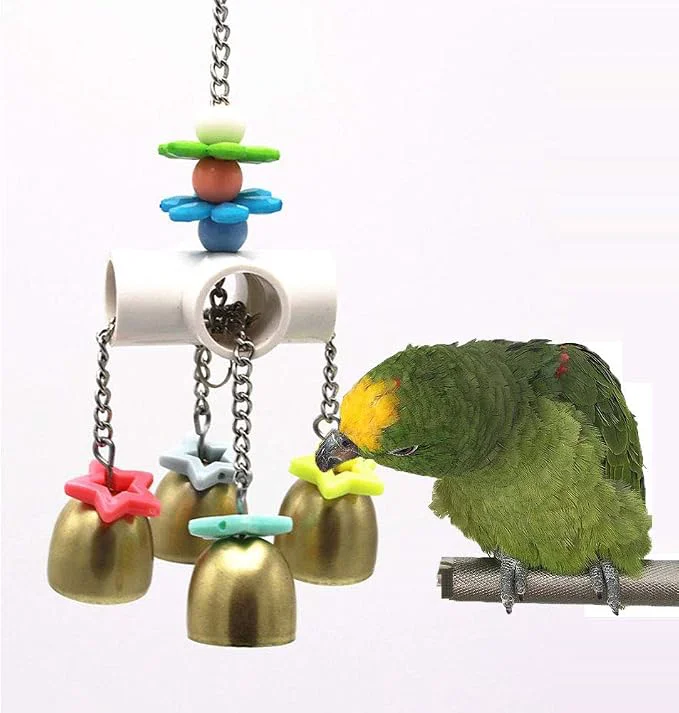 Solid Bird Parrot Bells Toy with Sweet Sound Consistent