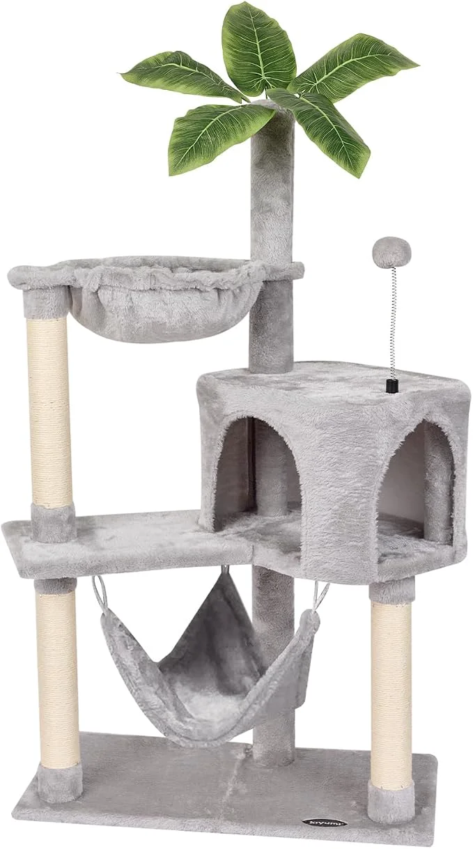 Detailed KIYUMI Cat Tree Cat Tower Condo High-Performance