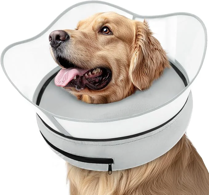Easy-to-Use Supet Raised Inflatable Dog Cone Collar to Stop Licking Soft Dog Cone Eco-Friendly