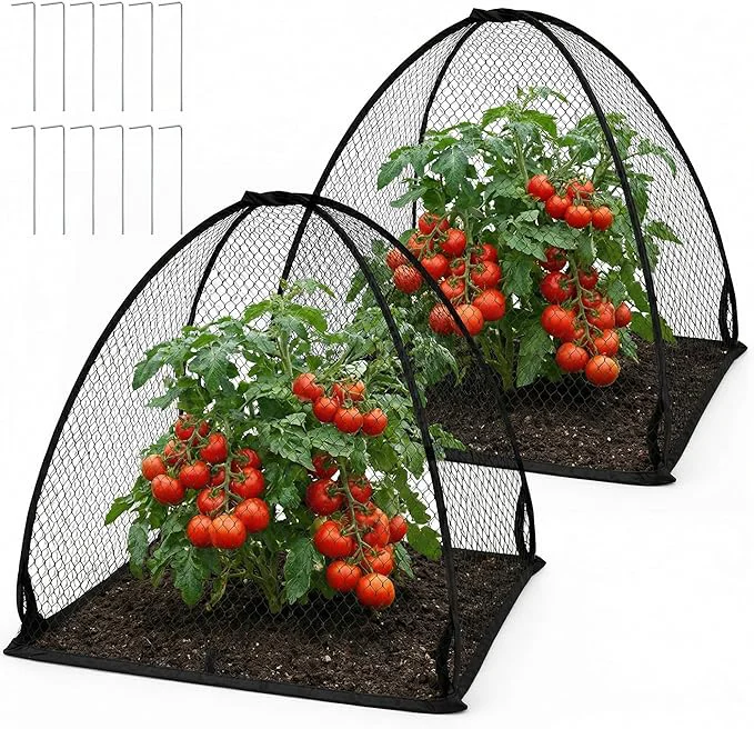 Professional DECOHS 2 Pcs Pop-Up Mesh Plant Cover Tent Plant Protector Enclosure Optimized