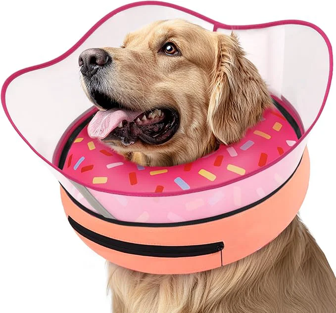 Recyclable Supet Raised Inflatable Dog Cone Collar to Stop Licking Soft Dog Cone Fast