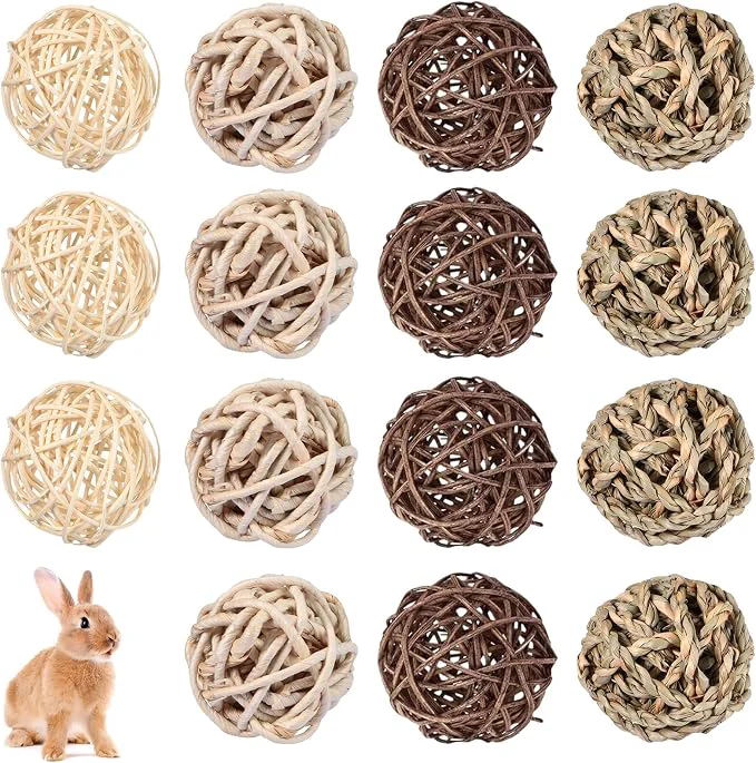 Excellent Skylety 15 Pieces Small Animal Chew Balls Rabbits Bunny Treat Chew Toys Guinea Pure