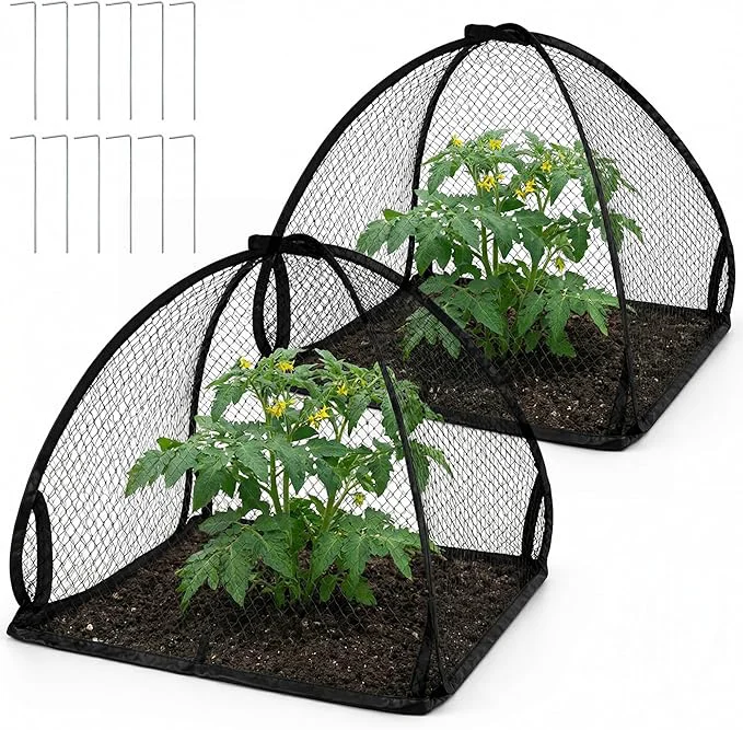 Fine Crafted DECOHS 2 Pcs Pop-Up Mesh Plant Cover Tent Plant Protector Enclosure Eco-Friendly