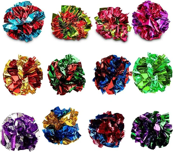 Next-Generation SunGrow 12 Pack Cat Crinkle Balls Excellent