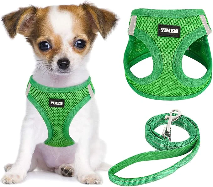 Comfortable YIMEIS Dog Harness and Leash Set No Pull Soft Mesh Pet Harness Reflective High-Grade