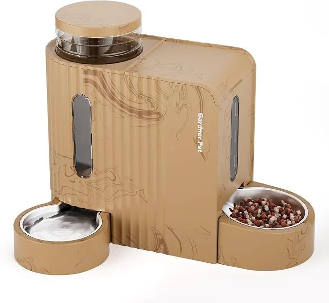 Stylish Gardner Pet Gravity Automatic 2-in-1 Pet Feeder 0.8 Gallons 2 Cat Feeder and High-Performance