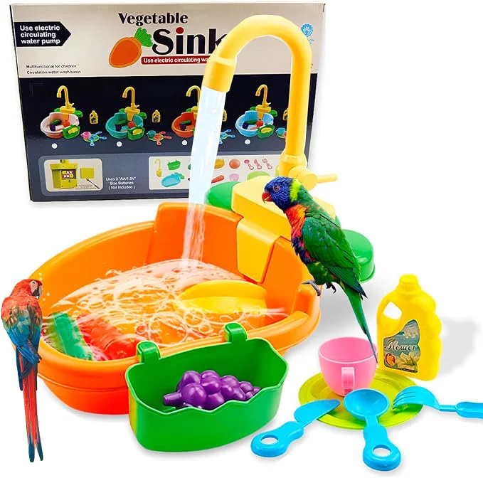 Efficient Parrot Bath Shower Bird Bath for Cage Automatic Bird Bathtub Pet Bath Pool Fast