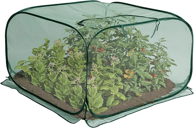 Verified 35 x 35 x 27.5 Pop Up Mesh Plant Cover Foldable Plant Protector Mesh Plant Eco-Friendly
