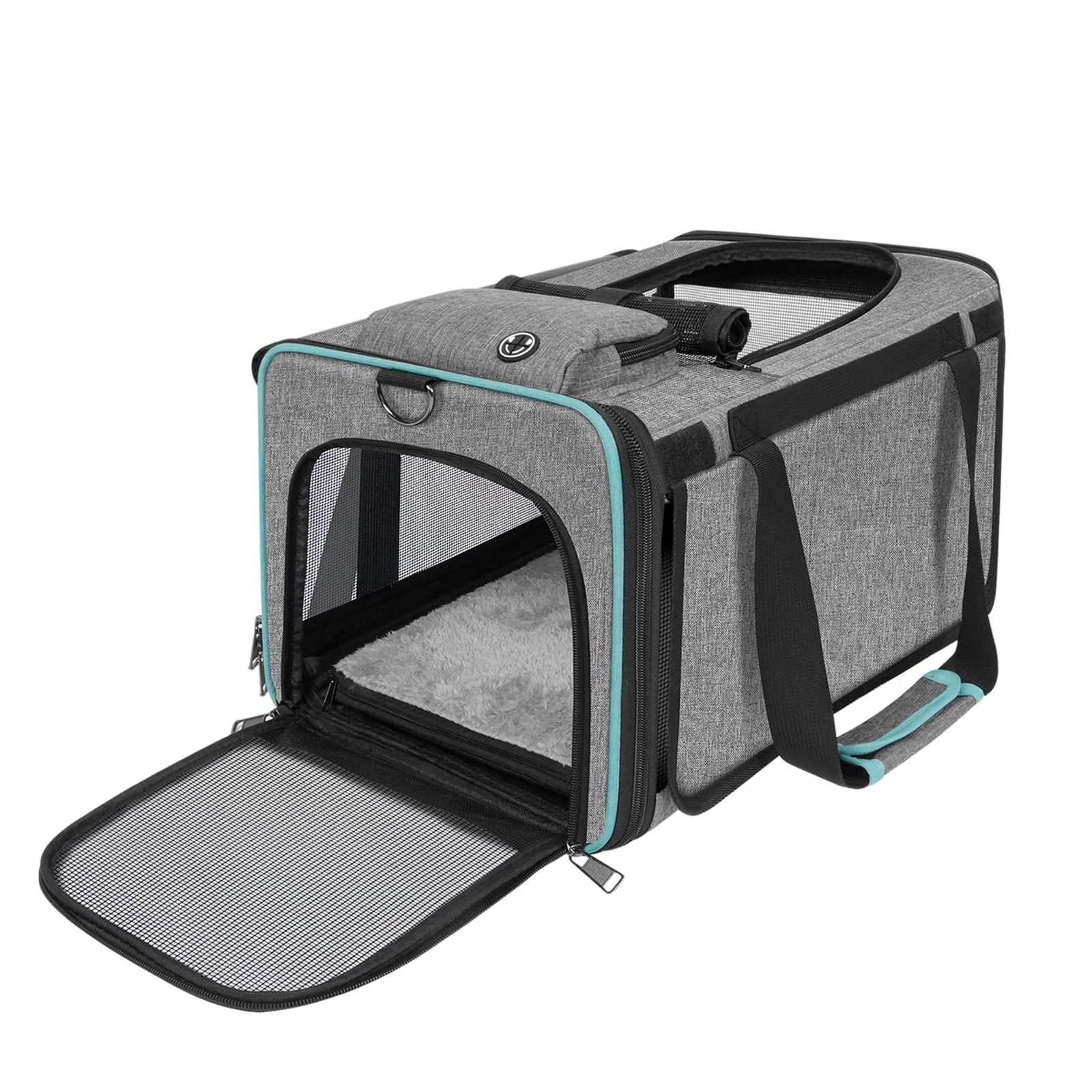 Modern GAPZER Cat Carrier — Airline Soft-Sided Travel Bag for Cats Small Dogs American Delta United Gray Durable