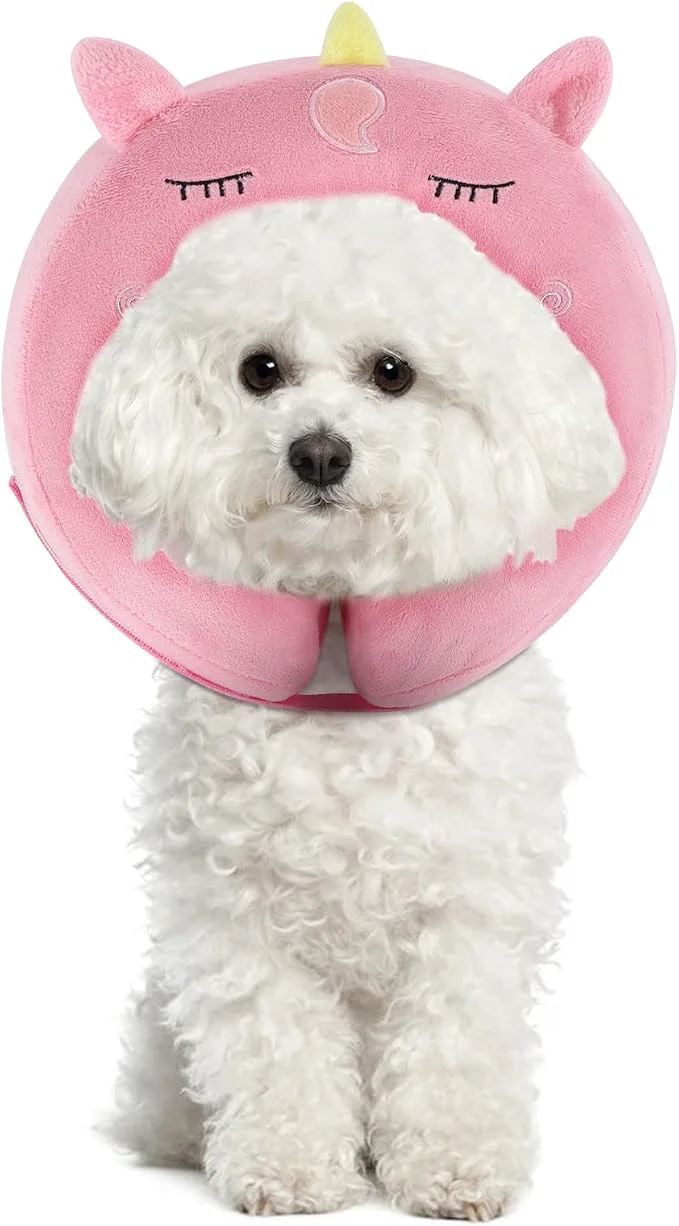 Traditional IEUUMLER Inflatable Recovery Dog Collar Protective Donut Cone Adjustable Soft Crafted