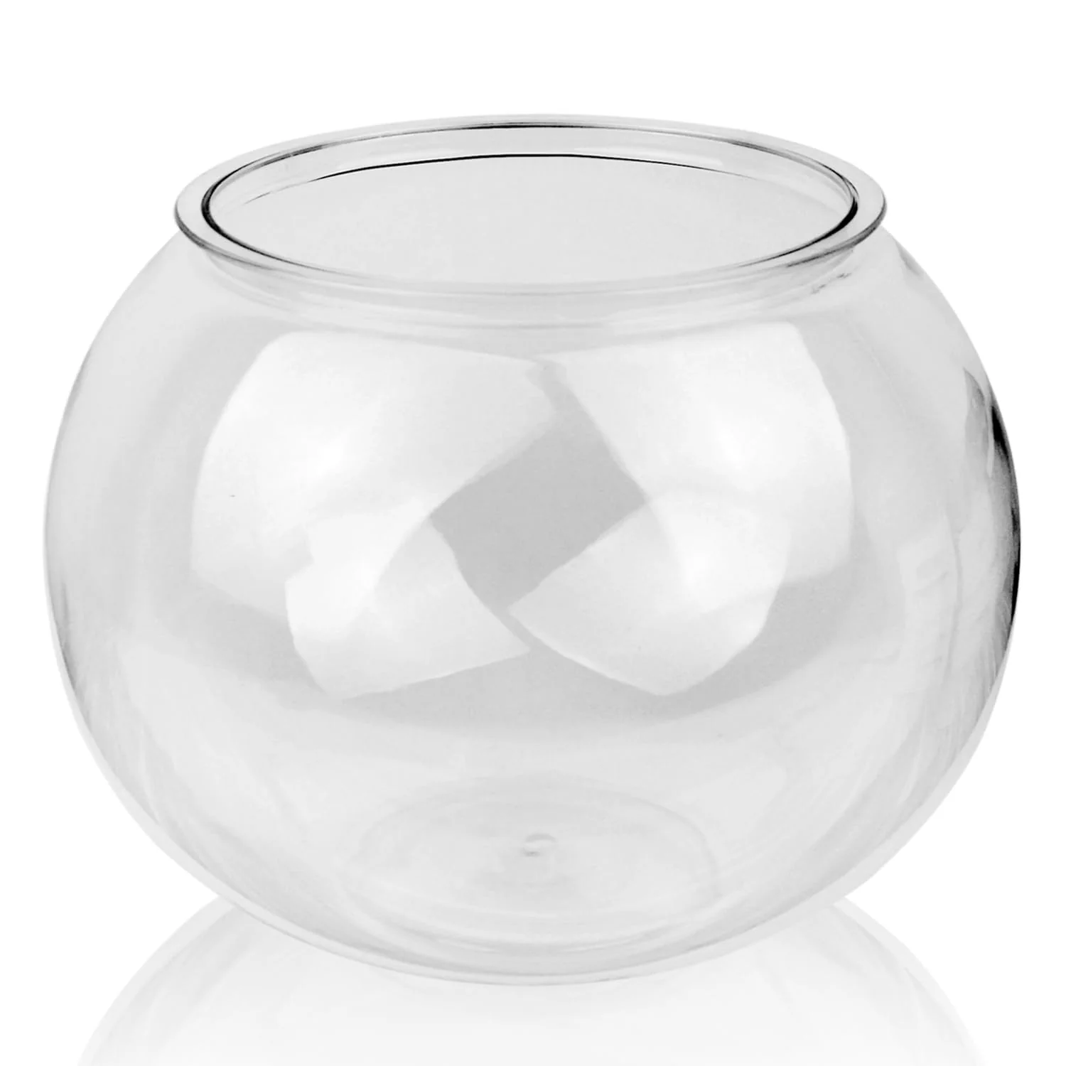 Fast Newpol Large Size 3-Gallon Plastic Fish Bowl — Clear PET Aquarium Tank 11.8 x 11.8 x 8.6 in 11.5 L Superior
