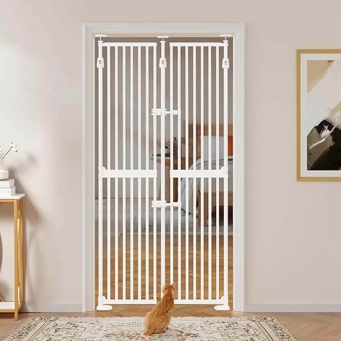 Proven unipaws 75 High Extra Tall Cat Gate Auto Closing and No Drilling Safety Gate High-Performance