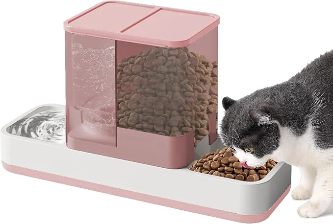 Original Design Yummy Sam Automatic Small Pet Feeder and Water Dispenser 2 in 1 Gravity Cat Relaxed