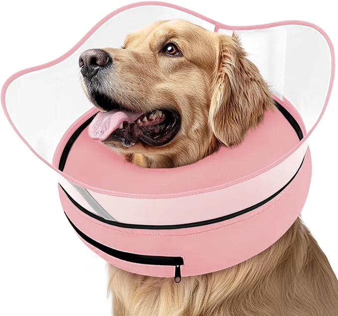 Superior Supet Raised Inflatable Dog Cone Collar to Stop Licking Soft Dog Cone Prestigious