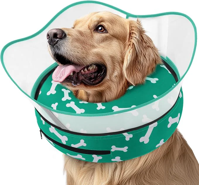 Safe Supet Raised Inflatable Dog Cone Collar to Stop Licking Soft Dog Cone Certified