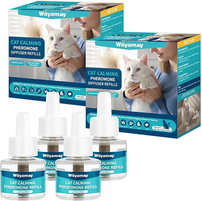 Elite Cat Calming Diffuser Refills - 4 Pack Cat Pheromones Calming Diffuser for Cat Anxiety Relief Cat Pheromone Diffuser 120 Days Pheromone Diffuser to Calm Cats Fits All Common Diffuser HeadsAbout This Relaxed