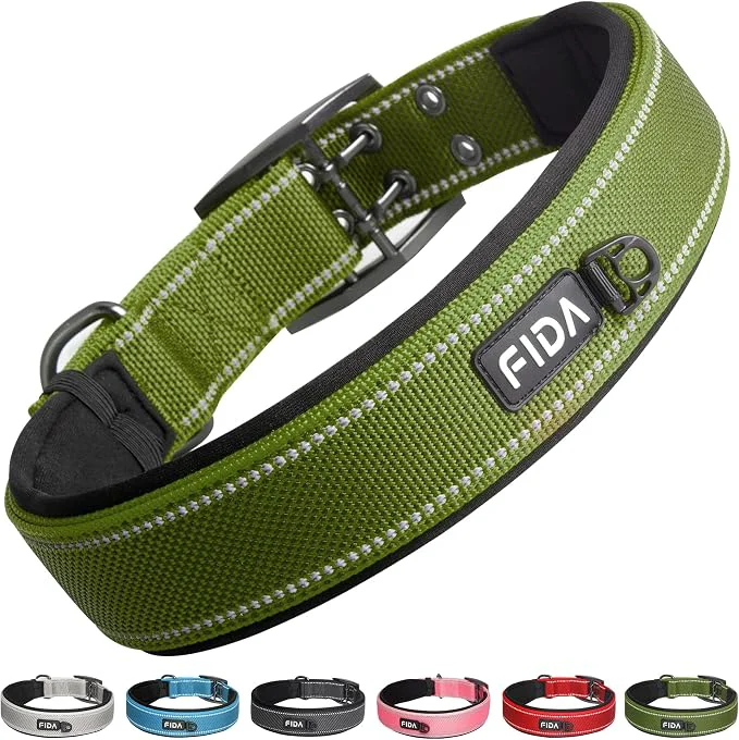Trendy Fida Heavy DutyDog Collar for Large Dogs Ultra Comfortable Soft Neoprene Padded Reusable