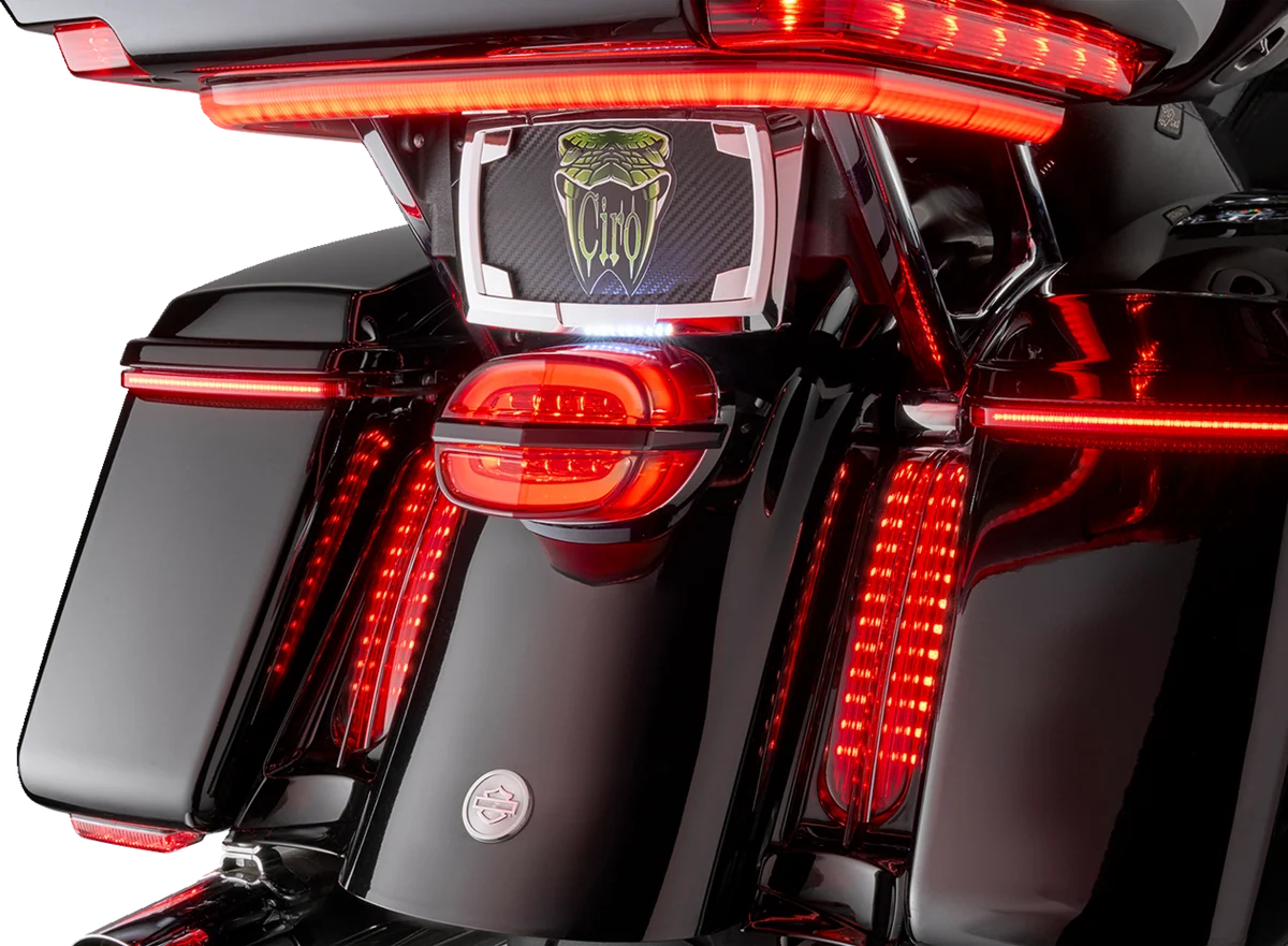 Exceptional Ciro Taillight - Red Lens - with License Plate Light 40900 Unique