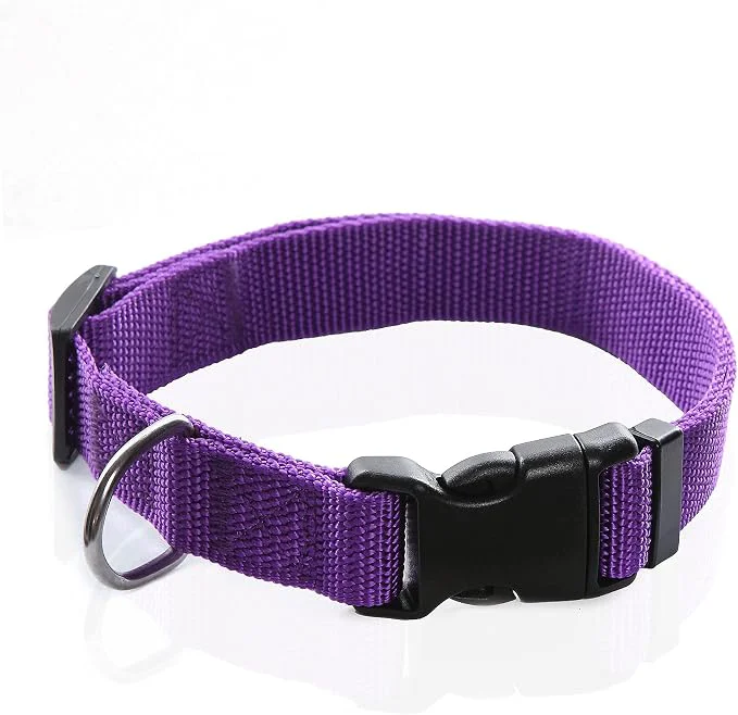 Stylish Adjustable Nylon Dog Collar pet Collar 1 Inch 3 4 Inch 5 8 Inch Wide Fast