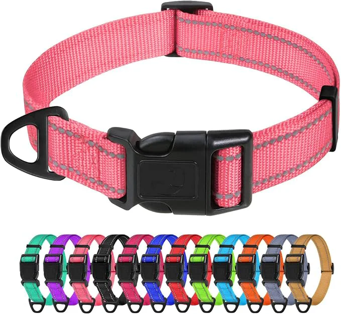 Artisan TagME Reflective Nylon Dog Collars Adjustable Classic Pet Collar Certified