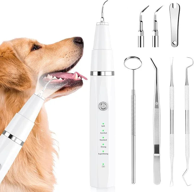 Advanced Dog Plaque Remover for Teeth，Pet Ultrasonic Tooth Cleaner，Teeth Cleaning Kit -Tartar Remover for Teeth Stains for Dogs and Cats White About This Recyclable