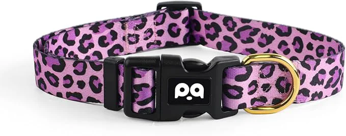 Verified QQPETS Adjustable Soft Dog Collar Print Flower Pink Multicolor Cute Patterns Traditional