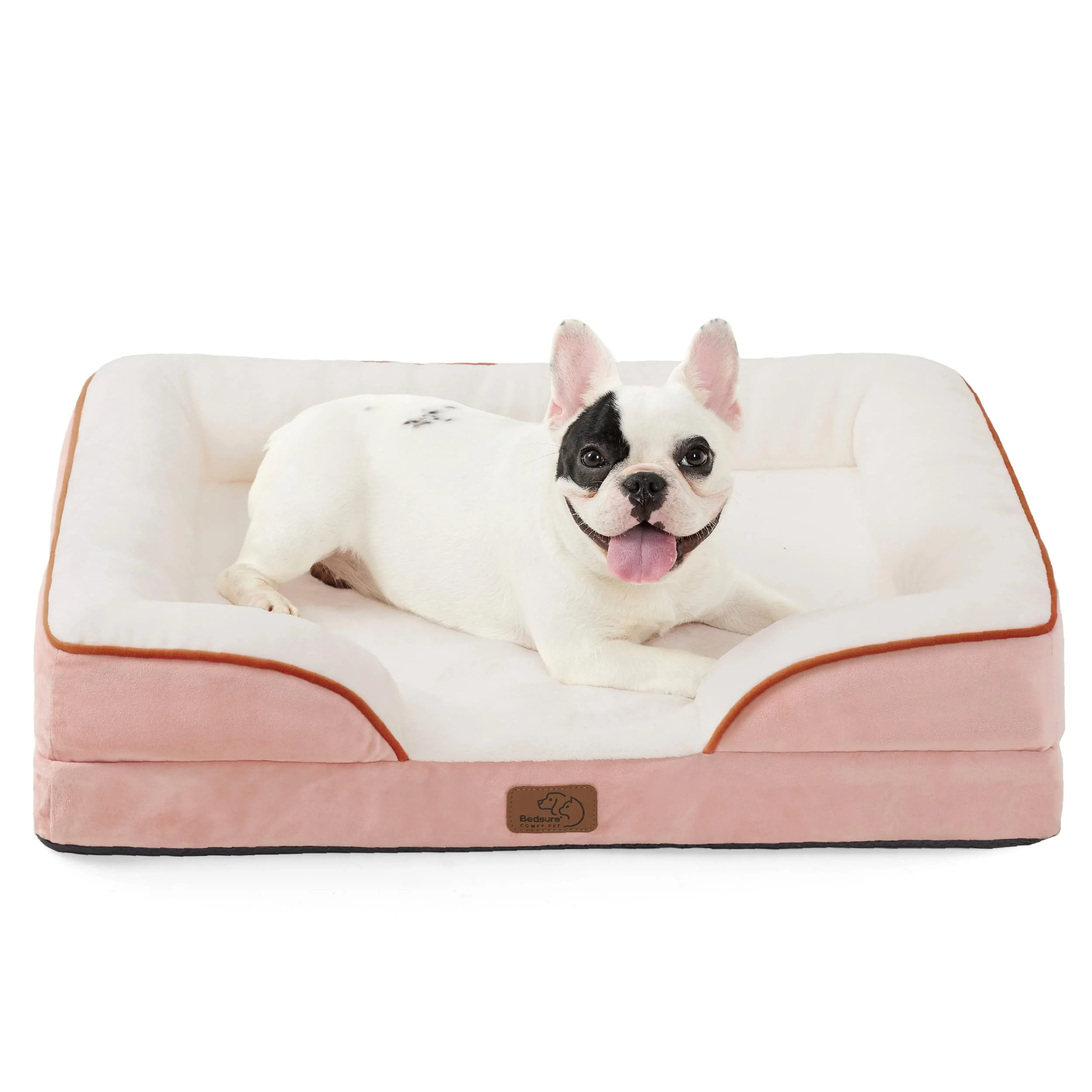 Sustainable Bedsure Orthopedic Dog Bed – Medium 28in Pink Washable Waterproof Non-Skid Optimized