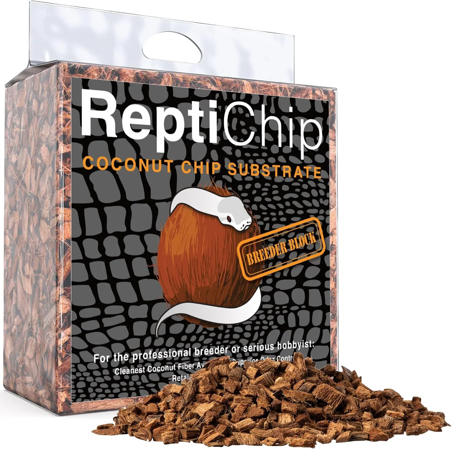 Detailed ReptiChip Reptile Substrate Coconut Chip Bedding 72 Quart Compressed Organic Coco Husk Block for Snake Habitat Ball Python Terrarium Turtle Tanks Tortoise Enclosure Powerful