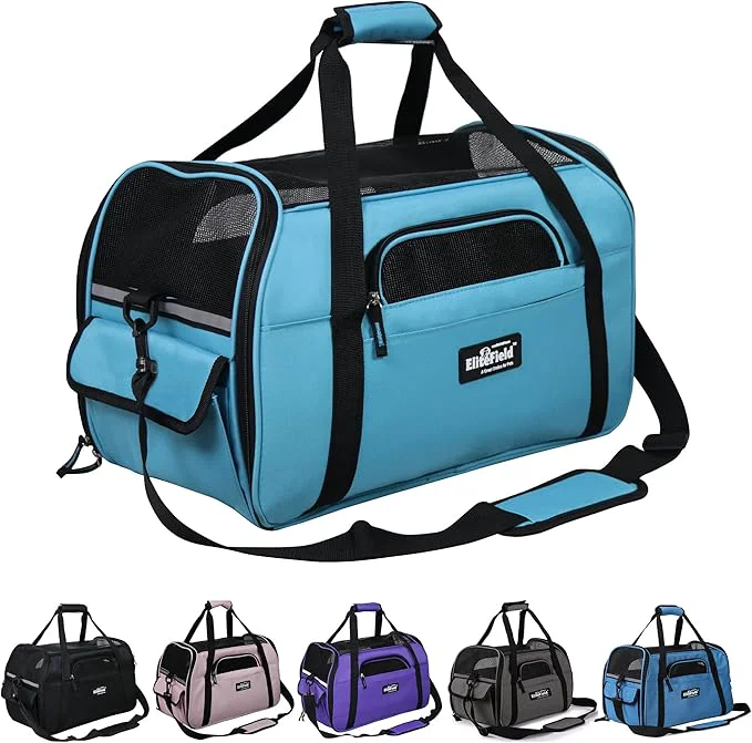 Solid EliteField Soft Pet Carrier Soft Sided Dog Puppy Cat Carrier Travel Bag Enhanced