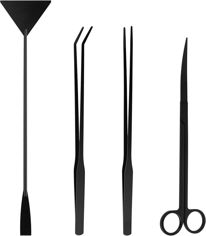 Organic Tifanso Aquarium Aquascape Tools Kit - 4 in 1 Terrarium Decor Supplies Refined
