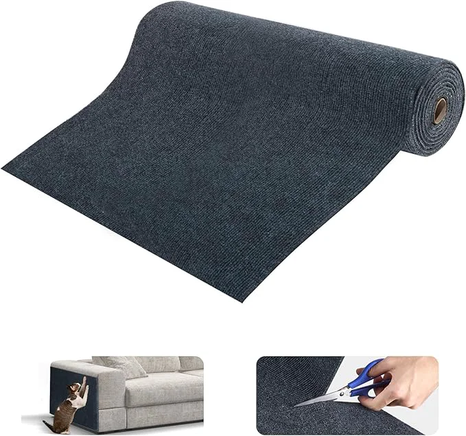 Carefully Designed Uranshin Cat Scratch Mat Trimmable Self-Adhesive Furniture Protector Scratching Post Carpet 78.7 x15.8 Couch Protector From Claws Dark Grey About ThisOverview Original