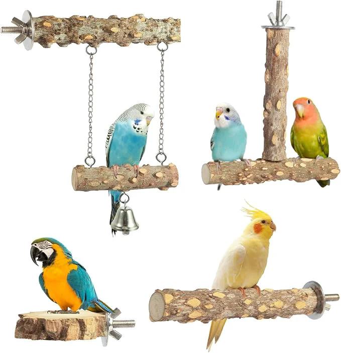 Carefully Designed Bird Perches Bird Perch Chewing Stick Cage Accessories Parrot Climbing Versatile