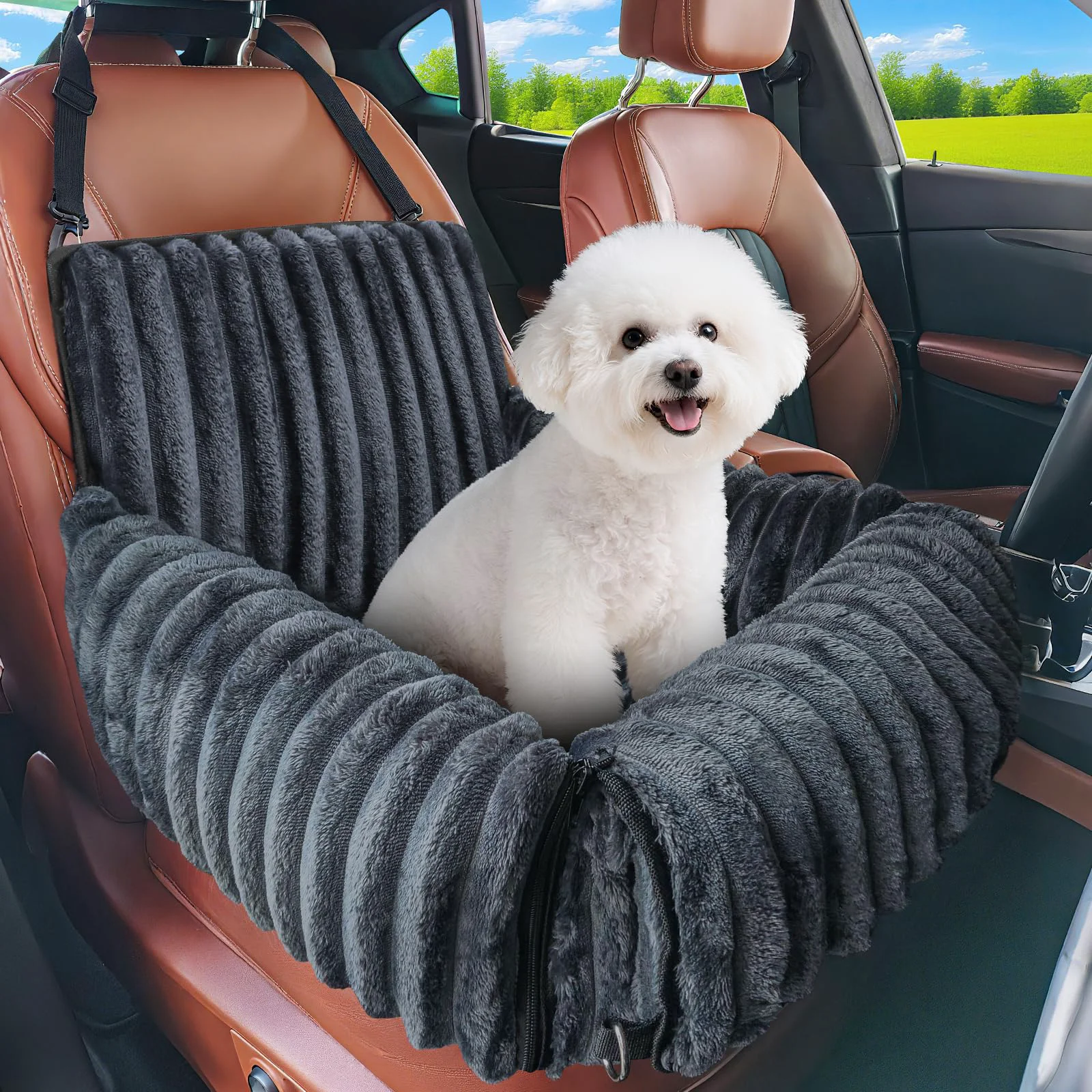 Smooth MIXJOY Dog Car Seat for Small Medium Dogs 6-in-1 Convertible Carrier with Detachable Cover Trendy