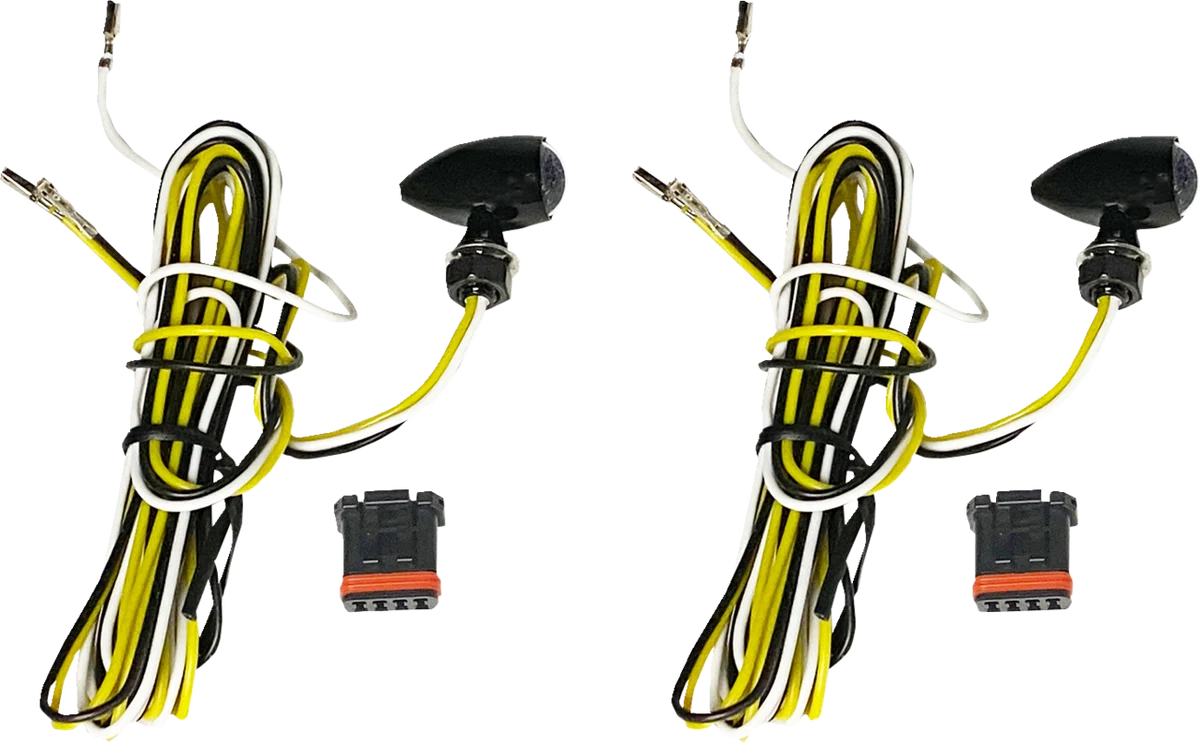 Authentic Custom Dynamics Micro Turn Signals - LED - Amber White CD-MICRO-AW2-B Certified