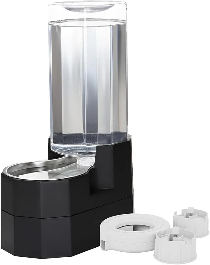 Responsible RIZZARI Large Dog Water Dispenser 9L Raised Gravity Gray Automatic St Detailed
